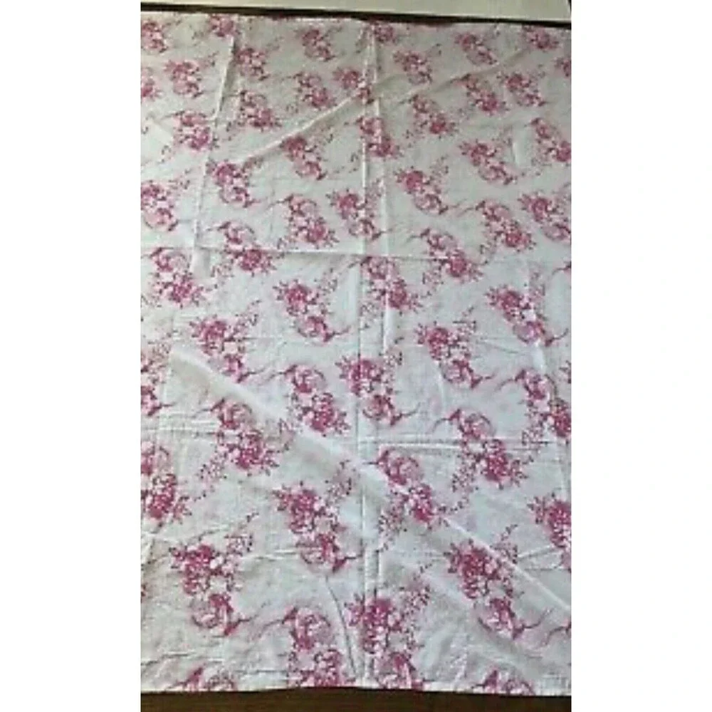 Lot of 2 Disney Hannah Montana Pink Floral Flat Twin Size Sheets